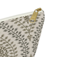 Mumbai Lace Accessory Pouch w T-bottom in Brown